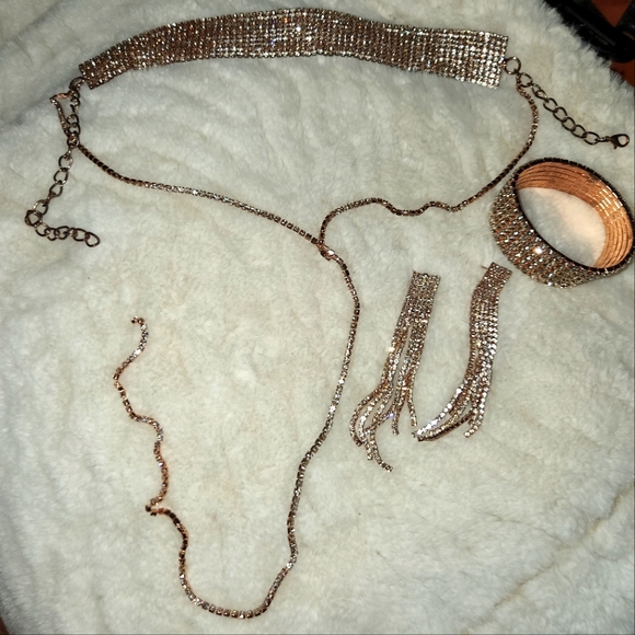 Jewelry Rose Gold Costume Jewelry Set Poshmark
